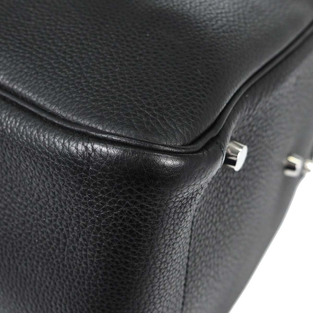 Hermes Lindy Clemence Black Leather Shoulder Bag Bag (Pre-Owned)