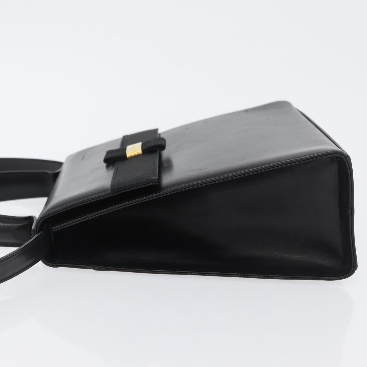 Salvatore Ferragamo Vara Leather Black Leather Handbag (Pre-Owned)