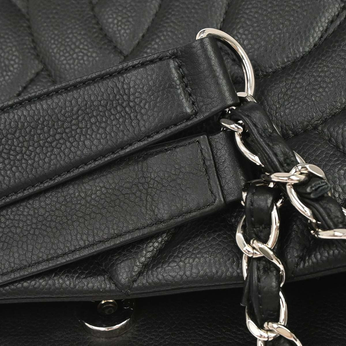 Chanel Timeless Cc Expandable Tote Quilted Caviar Black Leather Tote Bag Bag (Pre-Owned)