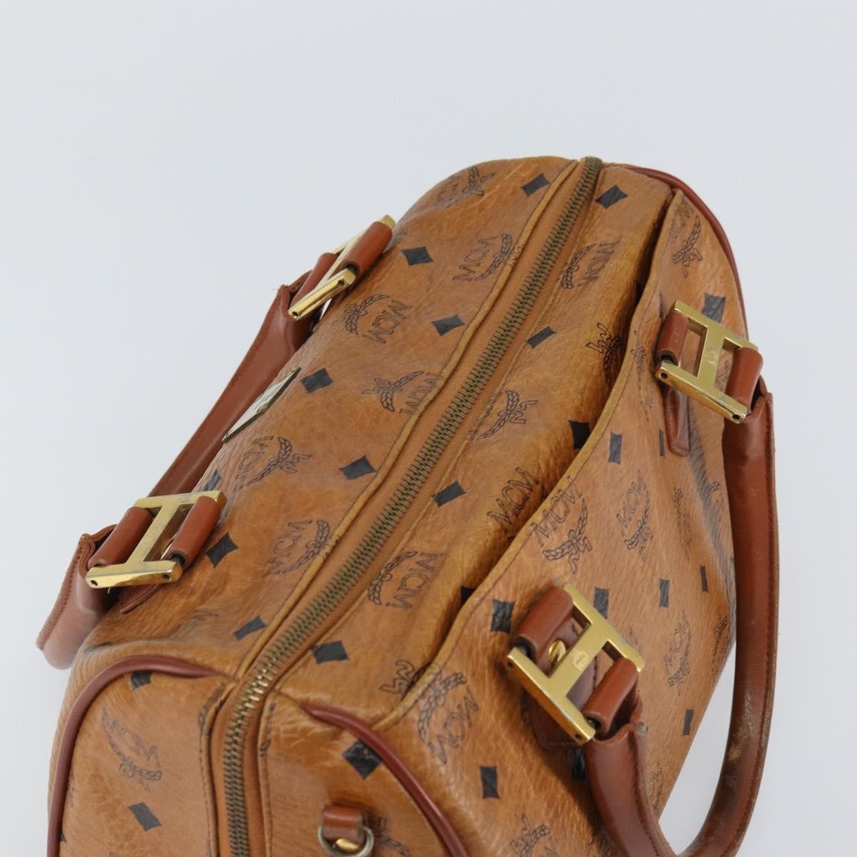 MCM Visetos Canvas And Leather Brown Canvas Handbag (Pre-Owned)