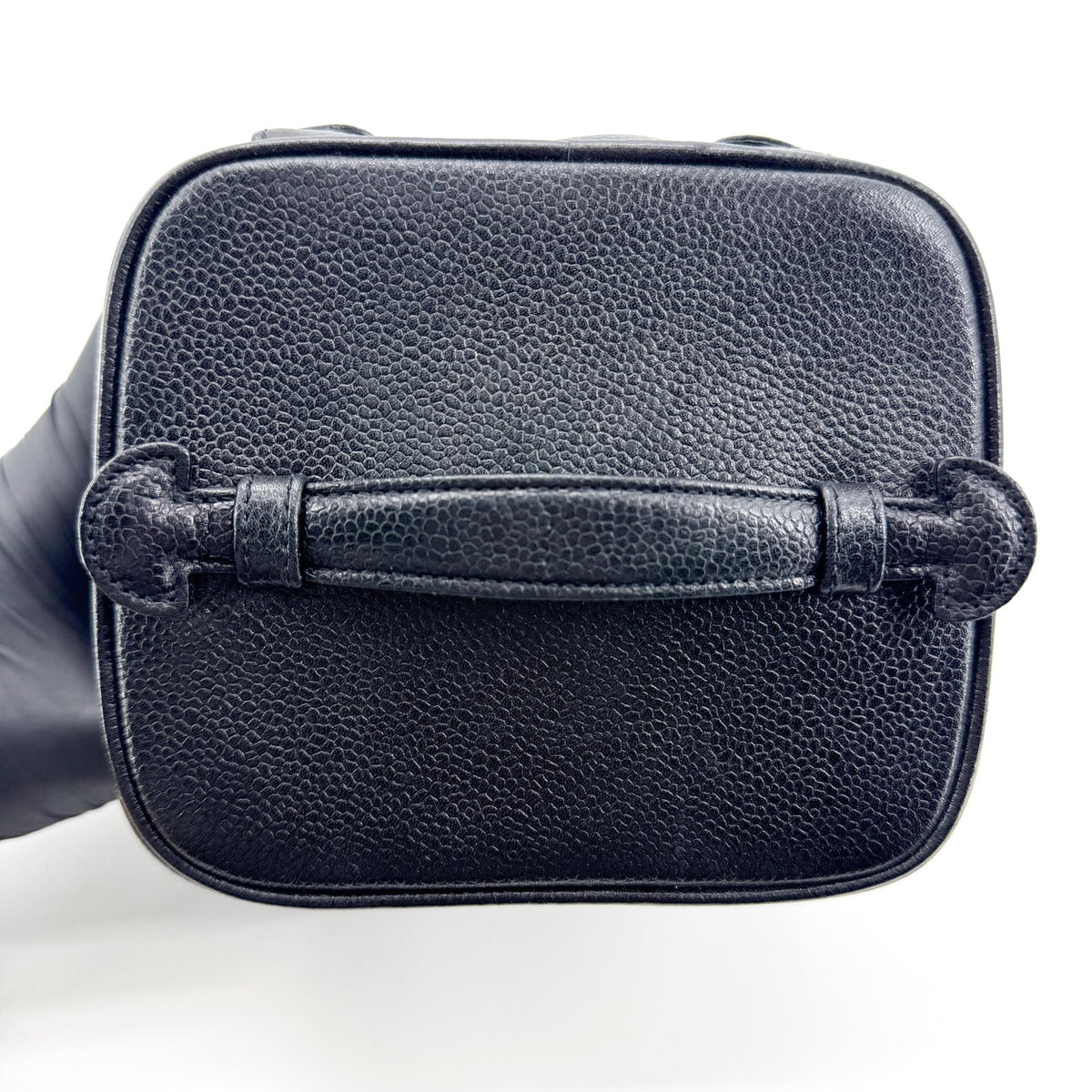 Chanel Vintage Timeless Cosmetic Case Caviar Black Leather Clutche & Pouche Bag (Pre-Owned)