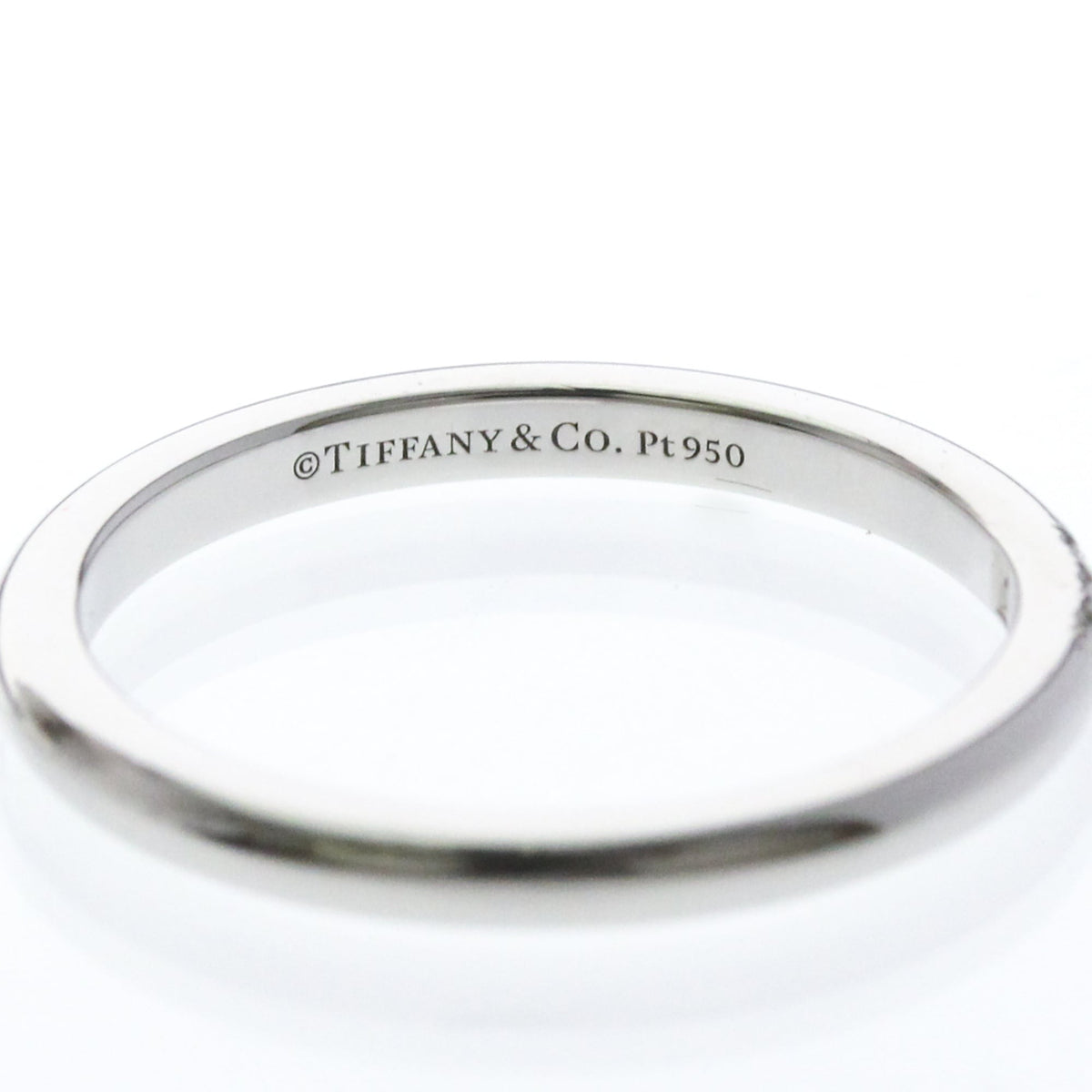 Tiffany & Co. Forever Band Platinum With Diamonds Silver Platinum Ring Jewelry (Pre-Owned)