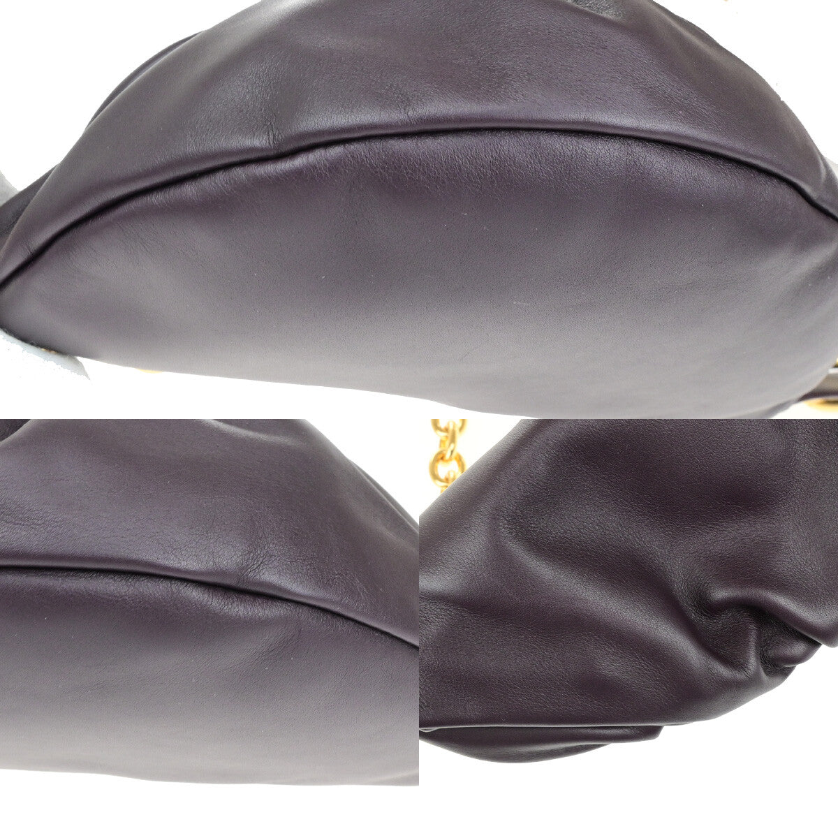 Bottega Veneta The Chain Pouch Leather Burgundy Leather Clutche & Pouche Bag (Pre-Owned)