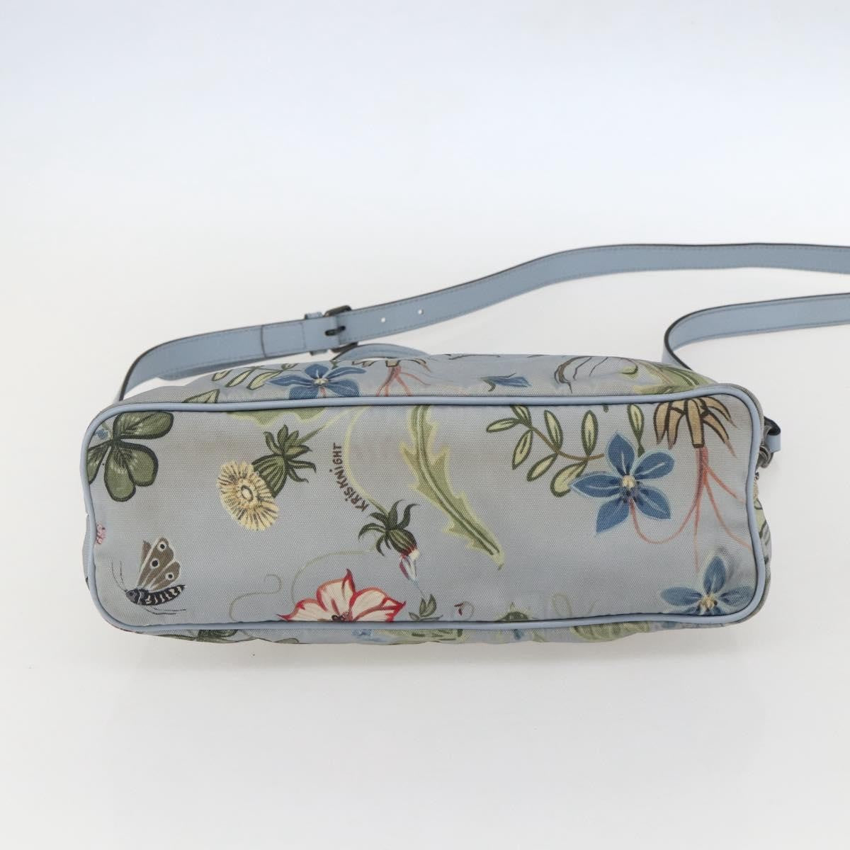 Gucci Convertible Zip Flora Canvas Blue Canvas Tote Bag Bag (Pre-Owned)