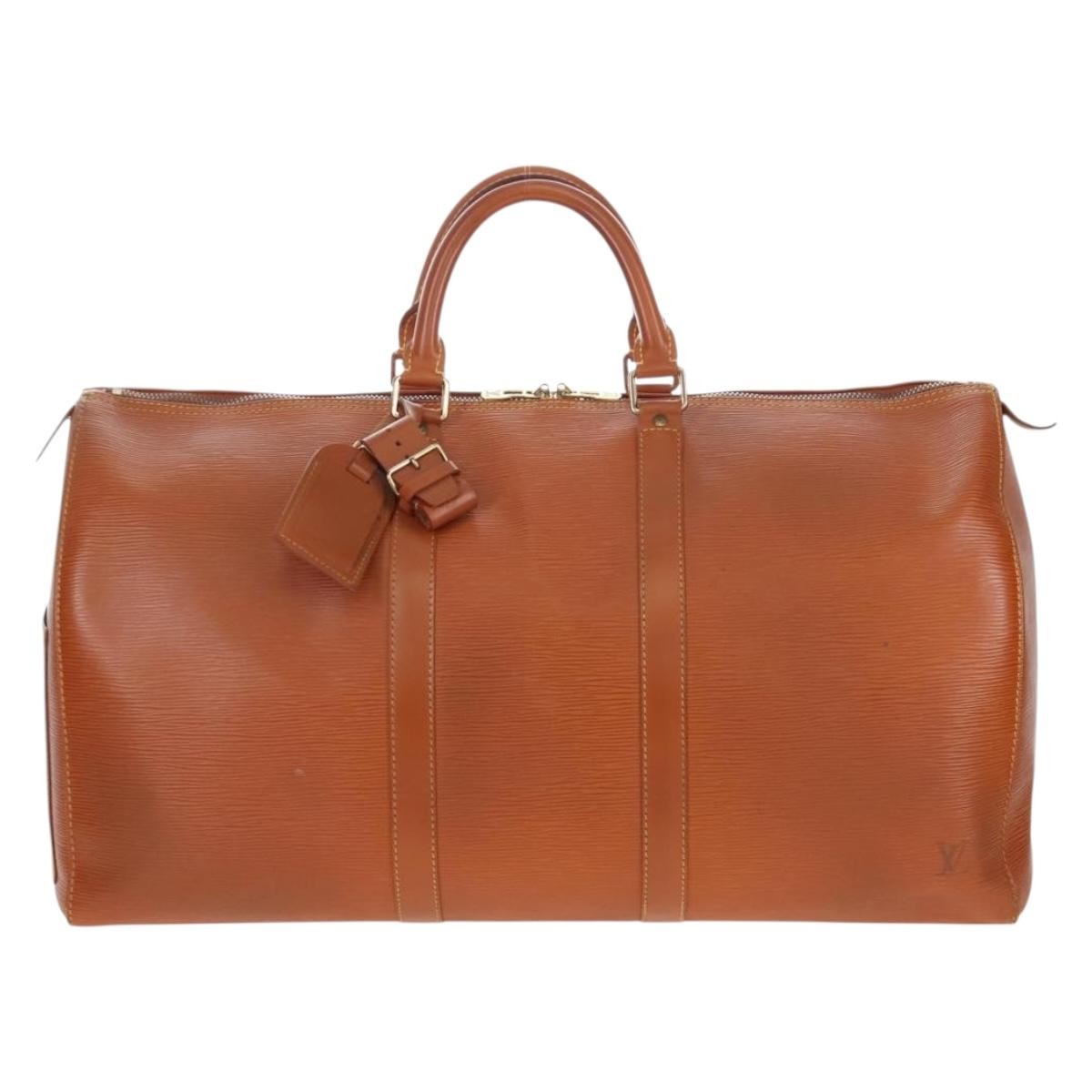 Louis Vuitton Keepall Epi Leather Gold Leather Travel Bag Bag (Pre-Owned)
