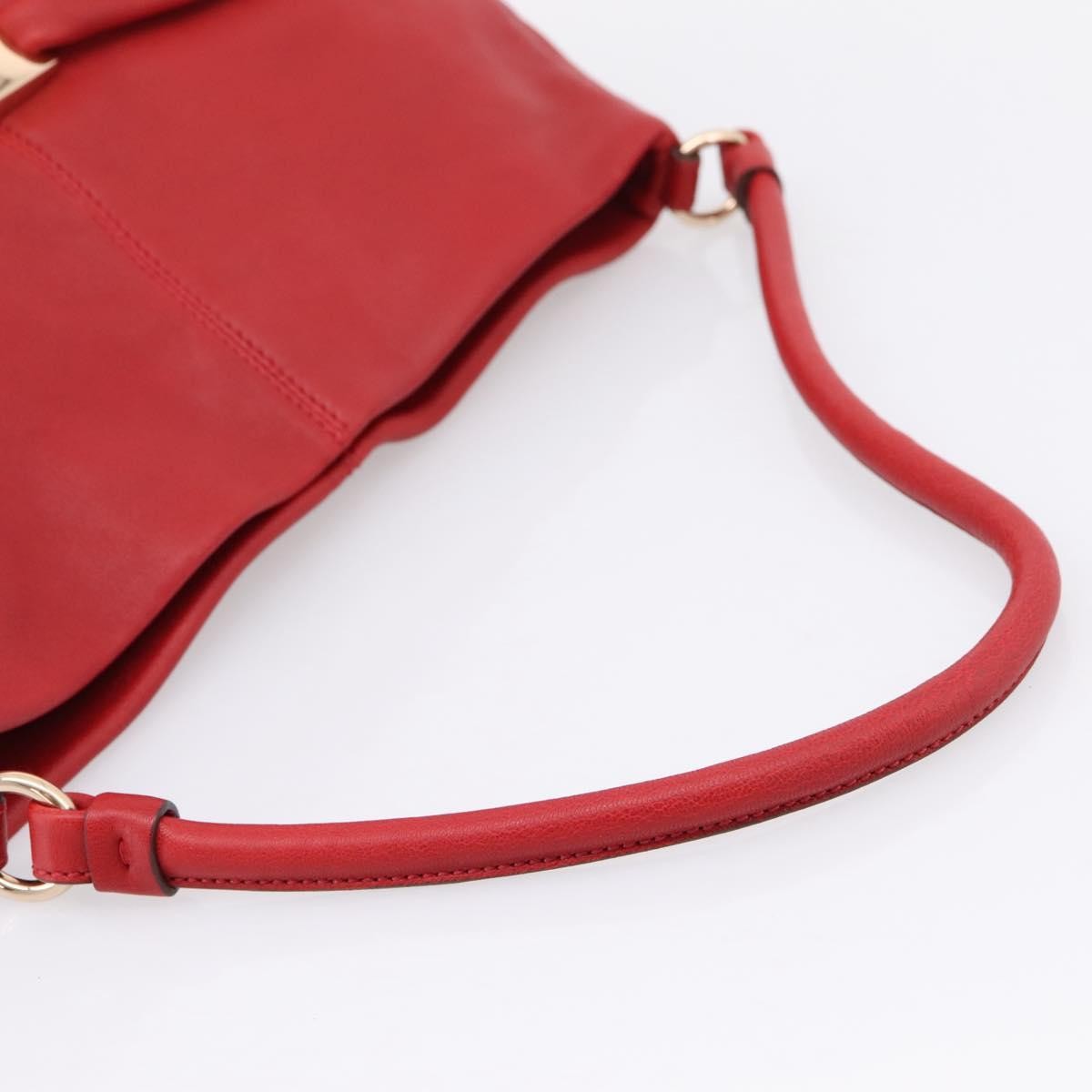 Salvatore Ferragamo Miss Vara Giusy Hobo Leather Red Leather Shoulder Bag Bag (Pre-Owned)