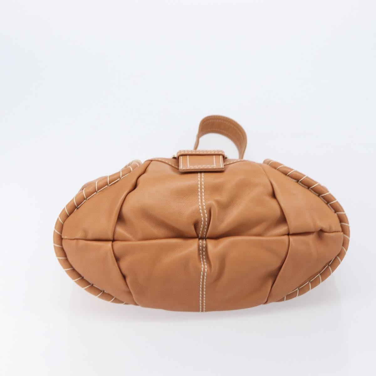 Celine Shoulder Leather Brown Leather Shoulder Bag Bag (Pre-Owned)