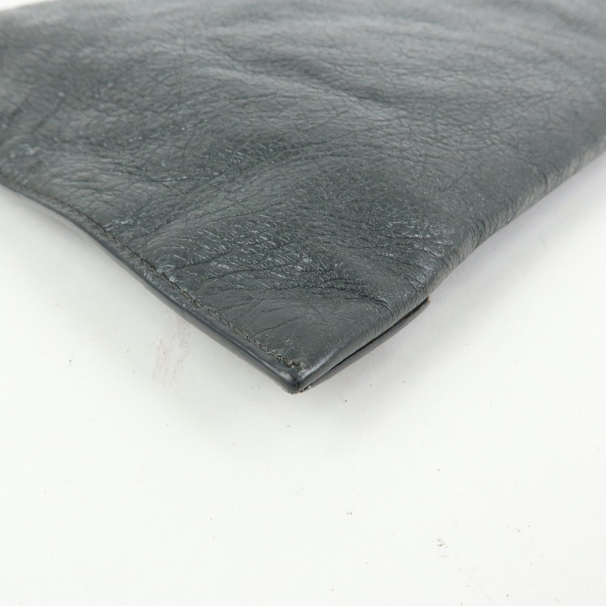 Balenciaga Zip Around Giant Studs Clutch Leather Gray Leather Clutche & Pouche Bag (Pre-Owned)