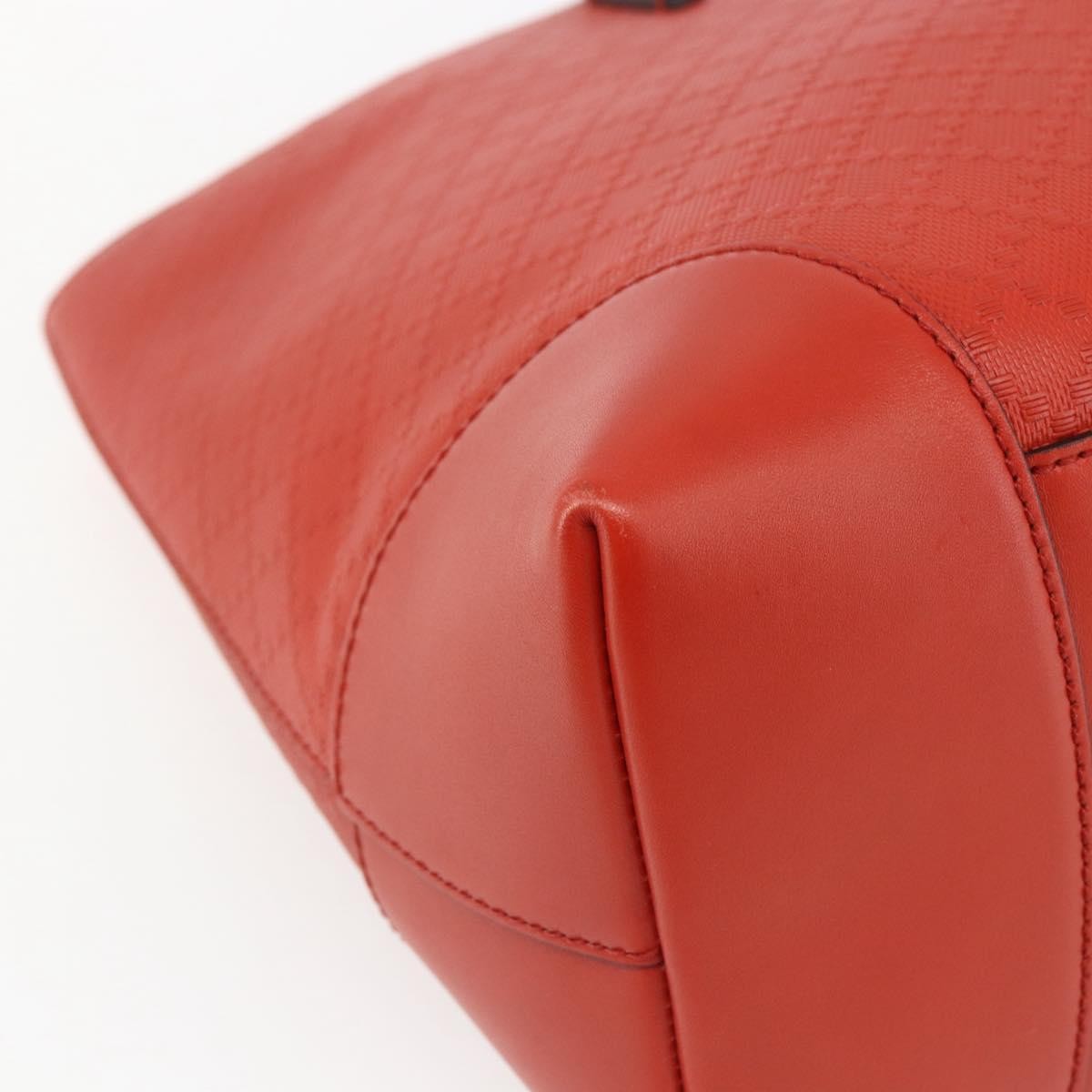 Gucci Bright Tote Diamante Leather Red Leather Tote Bag Bag (Pre-Owned)