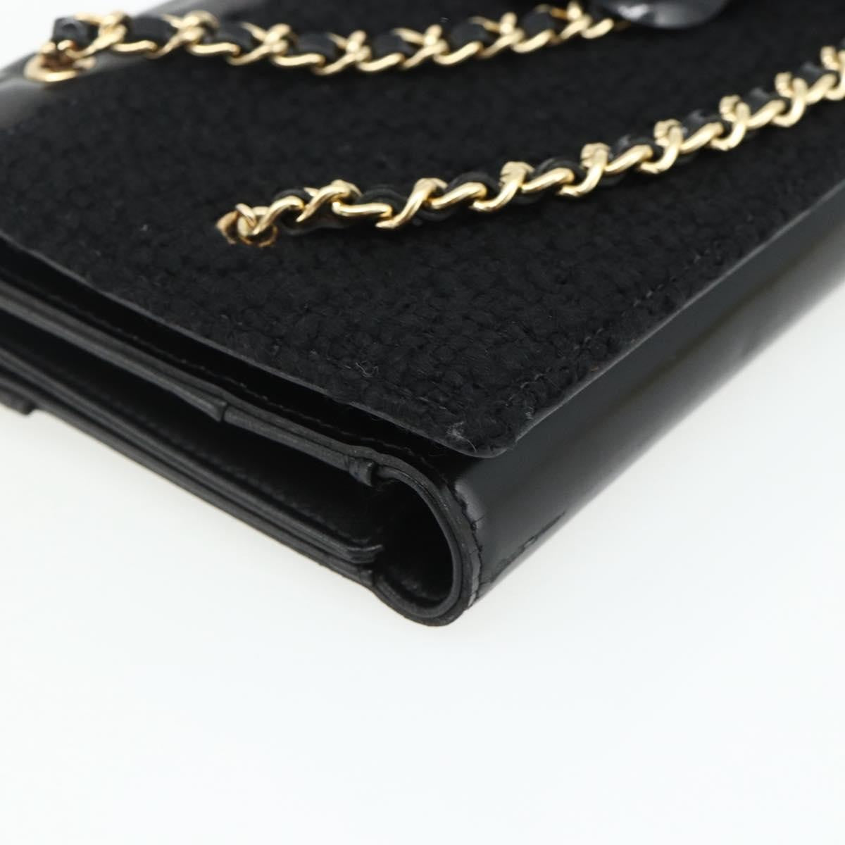 Chanel Flap Clutch Leather Black Leather Clutche & Pouche Bag (Pre-Owned)