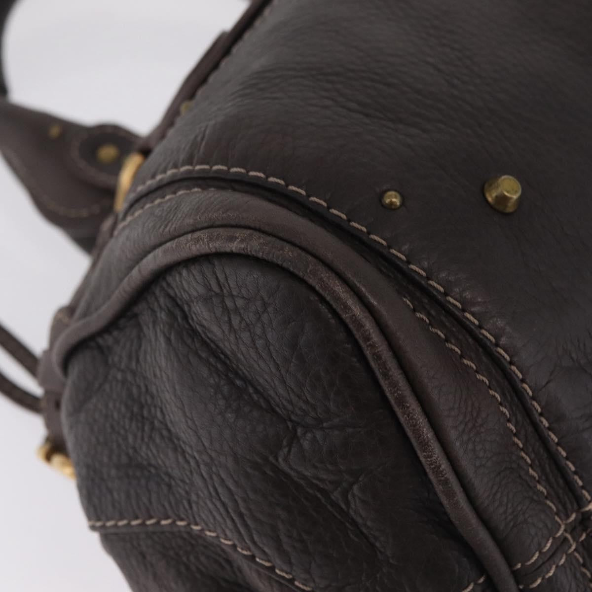Chloe Paddington Lock Leather Brown Leather Handbag (Pre-Owned)