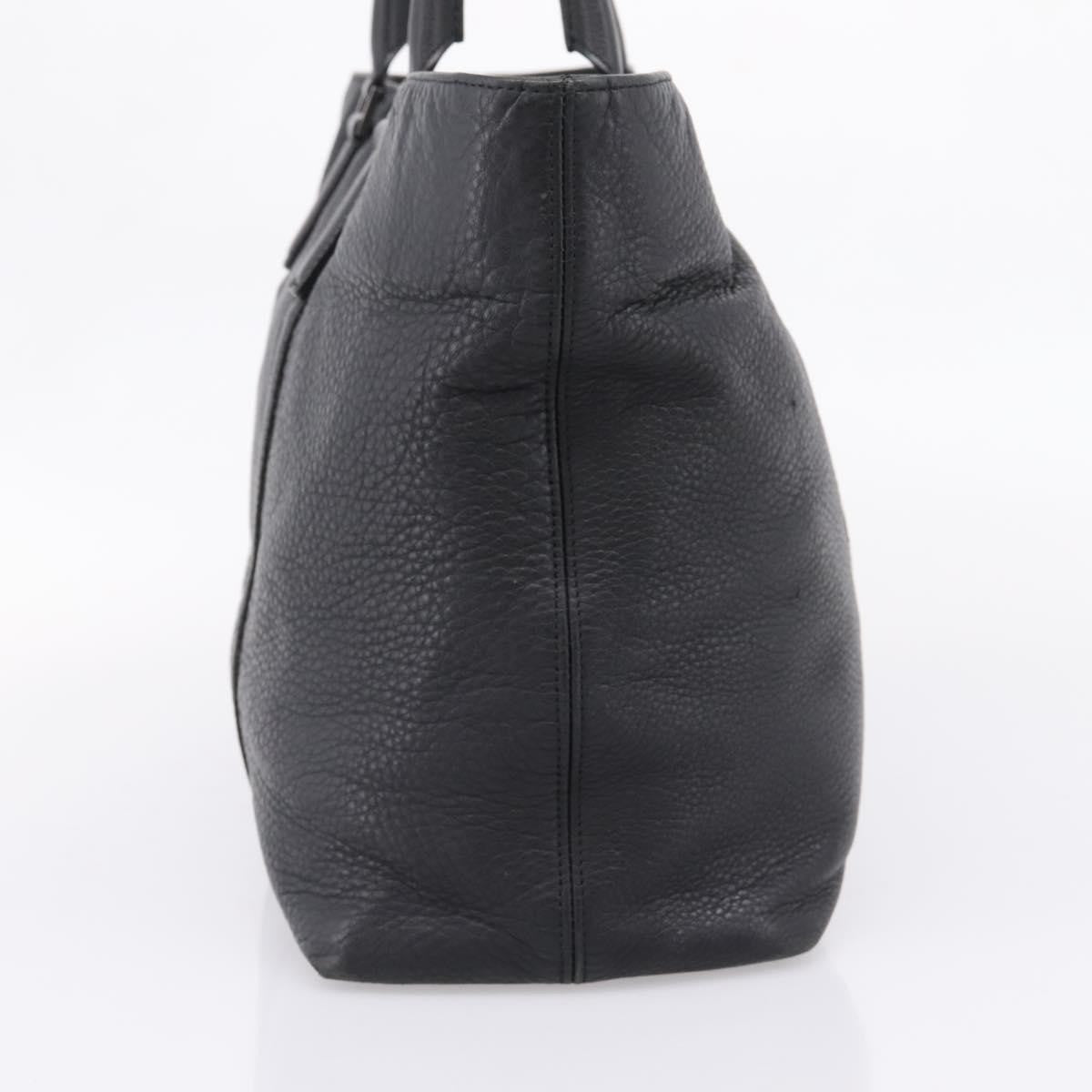 Burberry Black Label Leather Black Leather Tote Bag Bag (Pre-Owned)