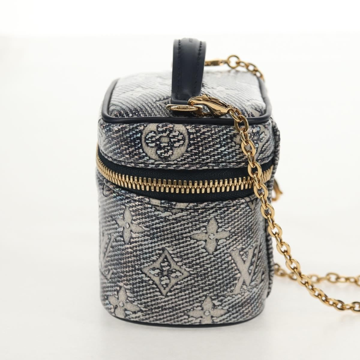 Louis Vuitton Vanity Case Monoglam Jacquard Canvas Navy Canvas Clutche & Pouche Bag (Pre-Owned)