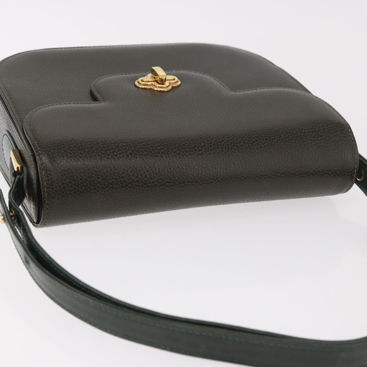 Bally Handbag Leather Green Leather Handbag (Pre-Owned)