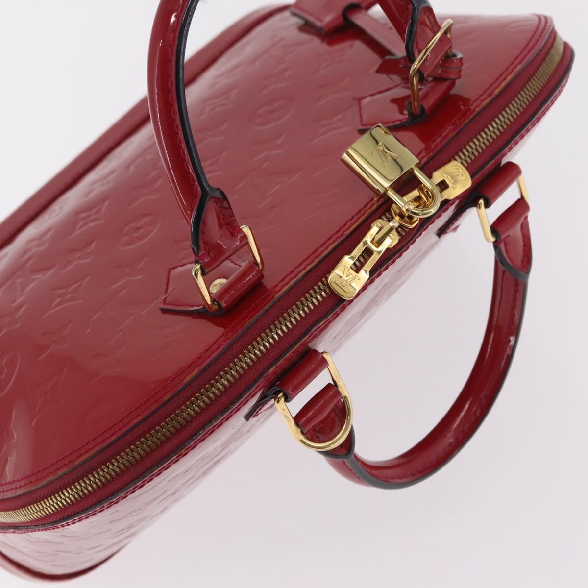 Louis Vuitton Alma Monogram Vernis Pink Patent_Leather Handbag (Pre-Owned)