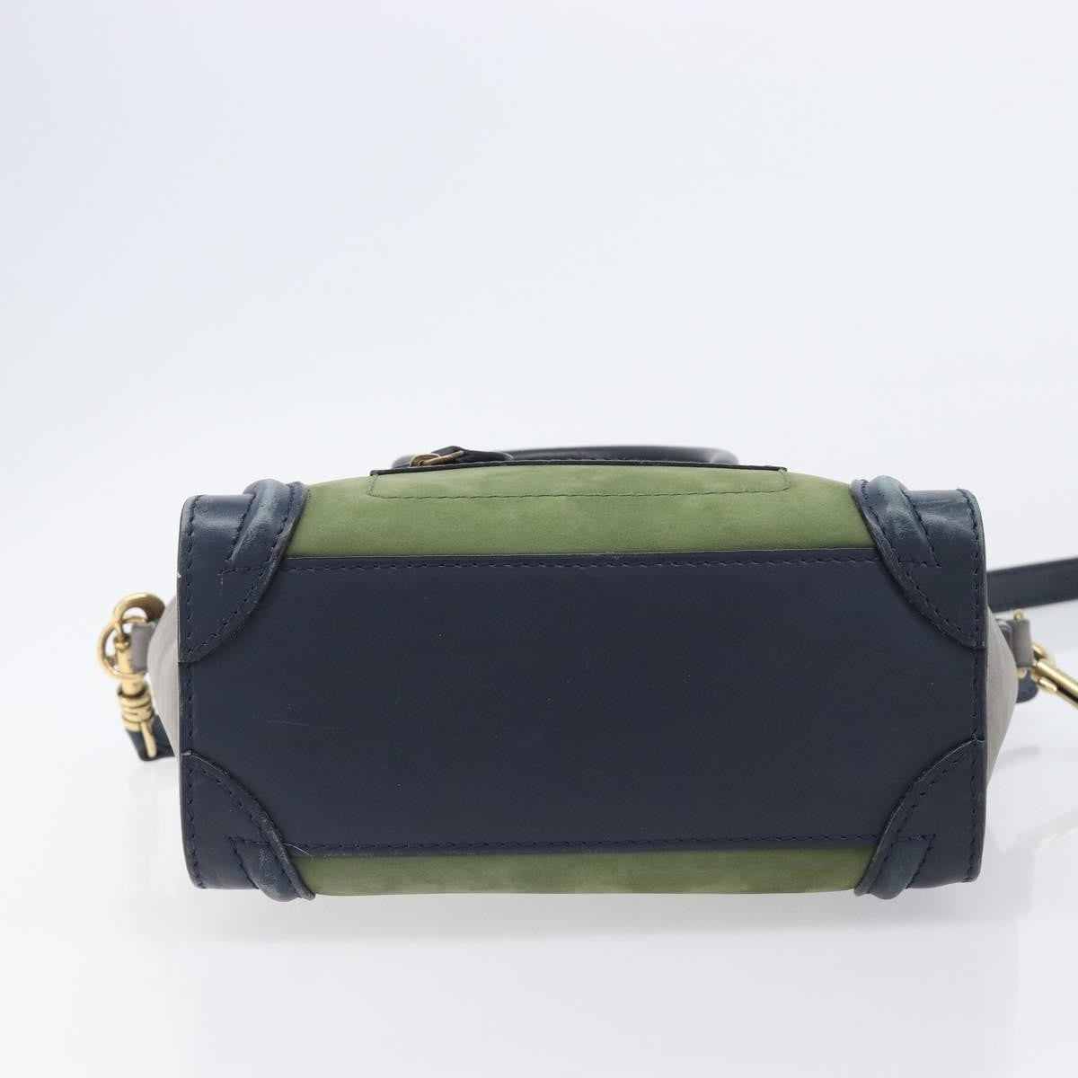 Celine Luggage Smooth Leather Navy Leather Handbag (Pre-Owned)