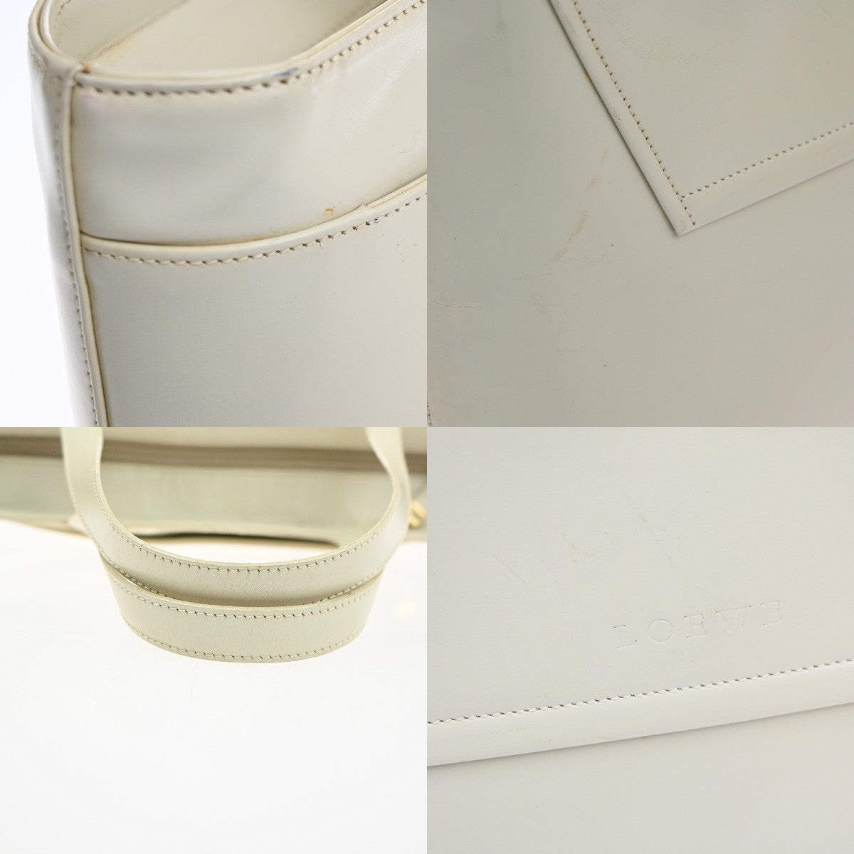 Loewe Vintage Leather Beige Leather Shoulder Bag Bag (Pre-Owned)