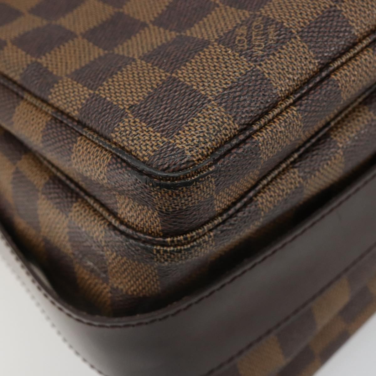 Louis Vuitton Naviglio Damier Ebene Brown Canvas Shoulder Bag Bag (Pre-Owned)
