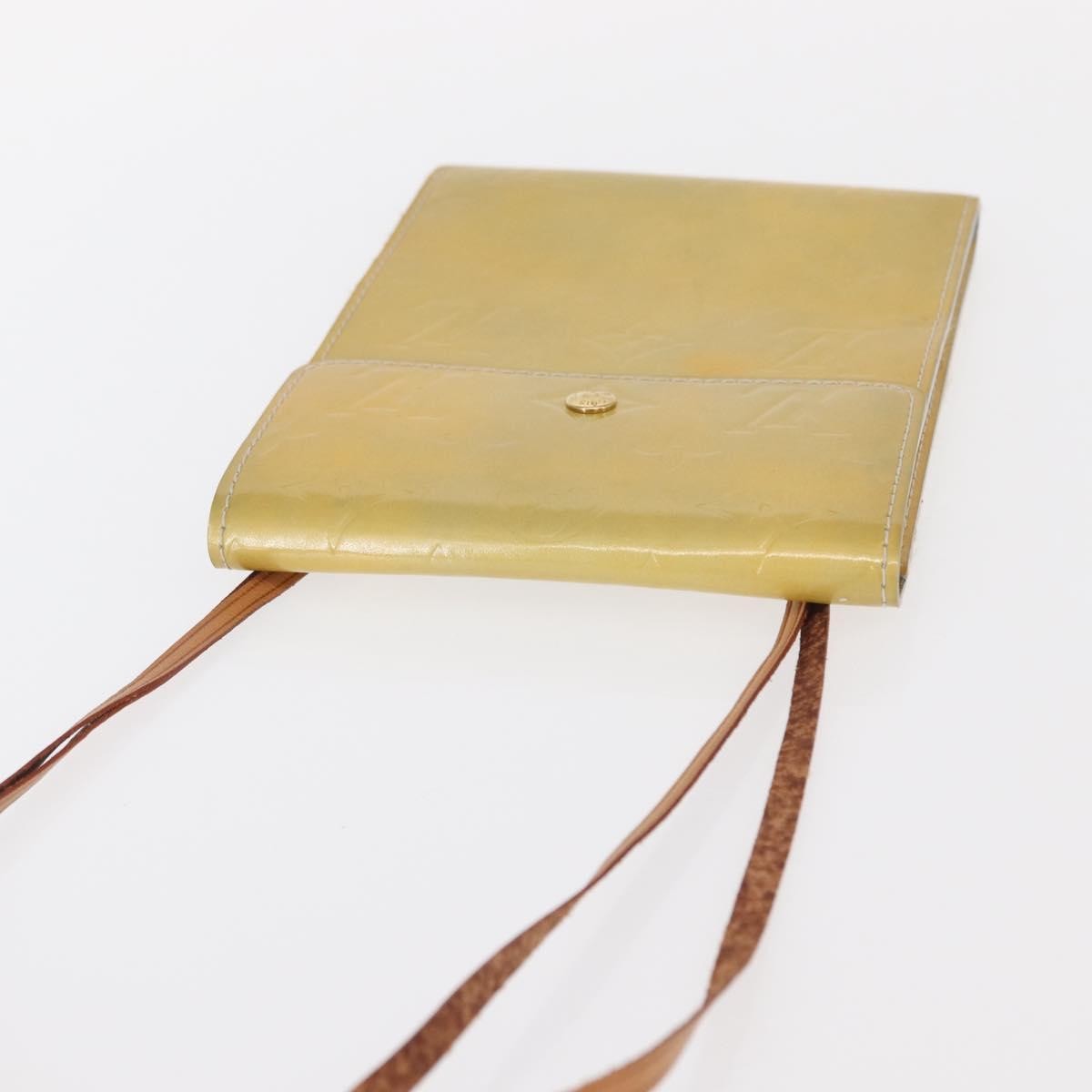 Louis Vuitton Mott Monogram Vernis Beige Patent_Leather Clutche & Pouche Bag (Pre-Owned)