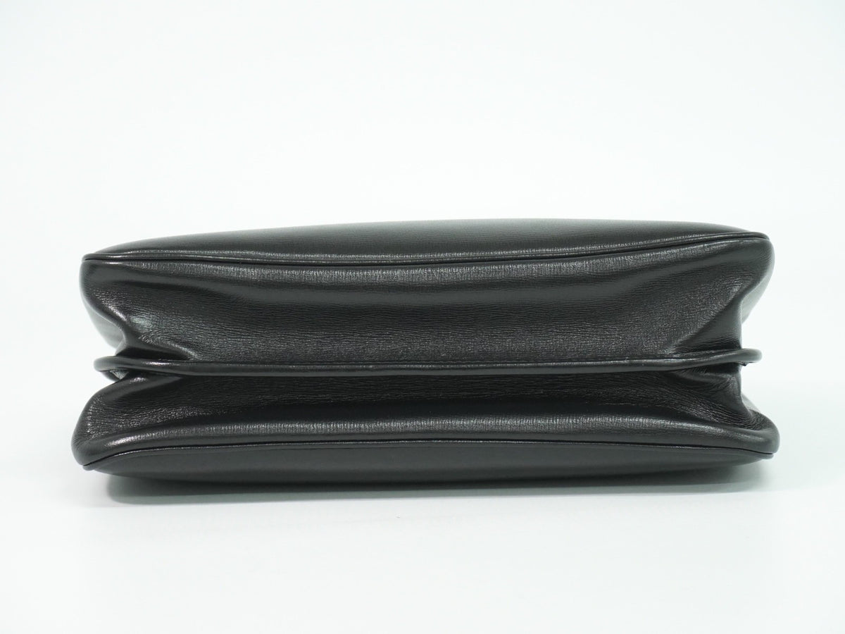 Gucci Marina Chain Leather Black Leather Shoulder Bag Bag (Pre-Owned)