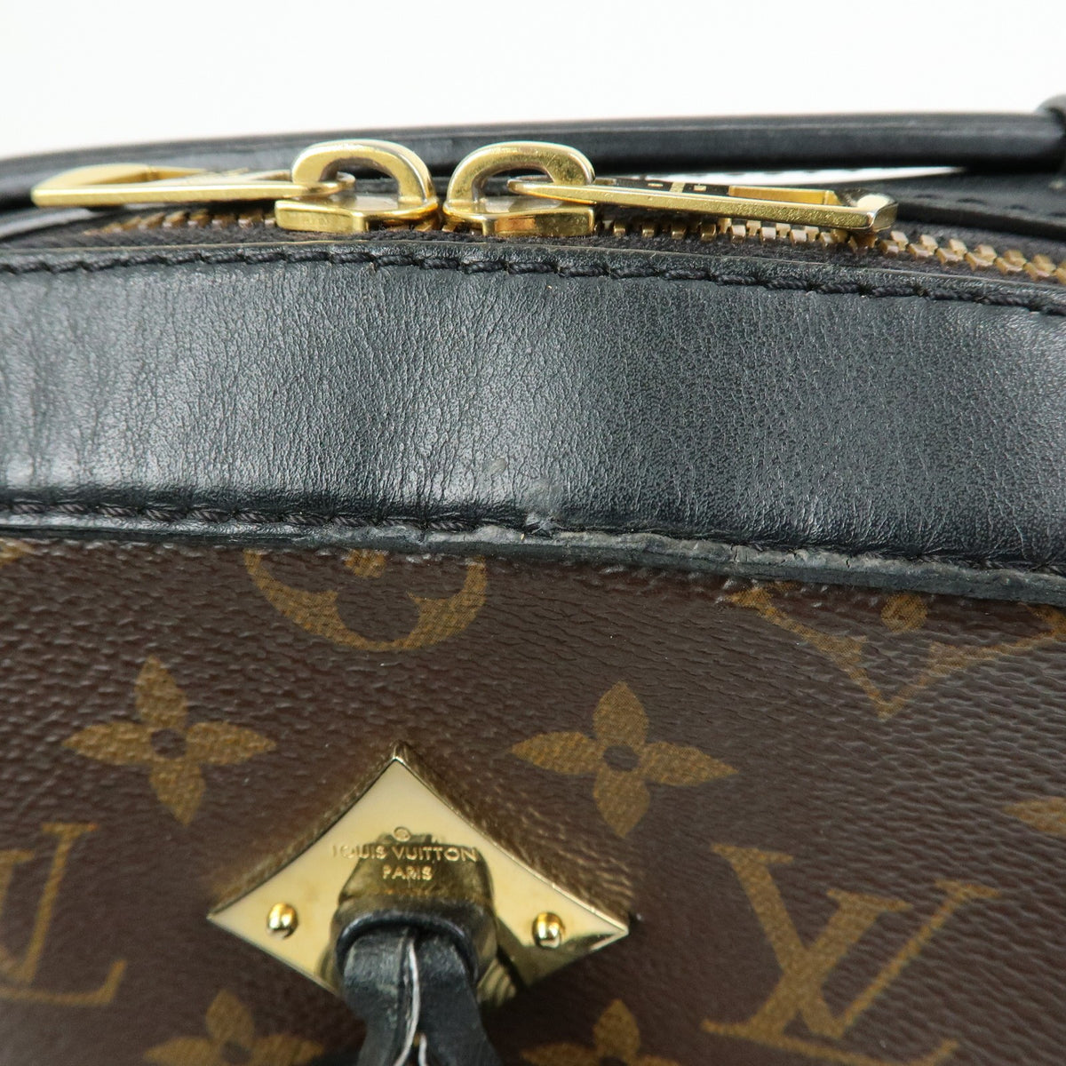 Louis Vuitton Saintonge Monogram Canvas With Leather Brown Canvas Handbag (Pre-Owned)