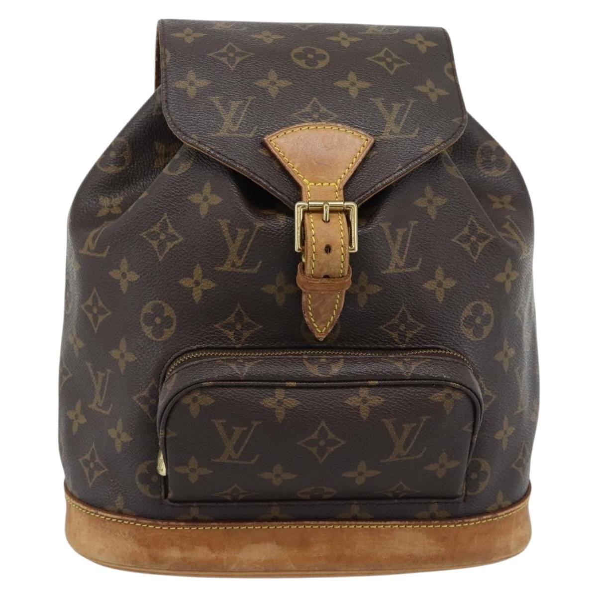 Louis Vuitton Vintage Montsouris Monogram Canvas Brown Canvas Backpack Bag (Pre-Owned)