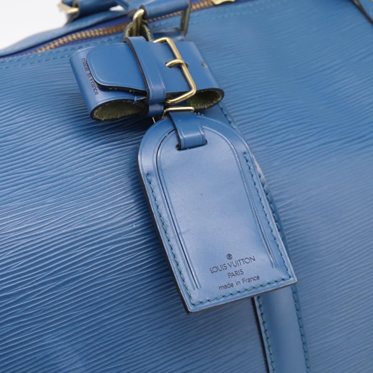 Louis Vuitton Keepall Epi Leather Blue Leather Travel Bag Bag (Pre-Owned)