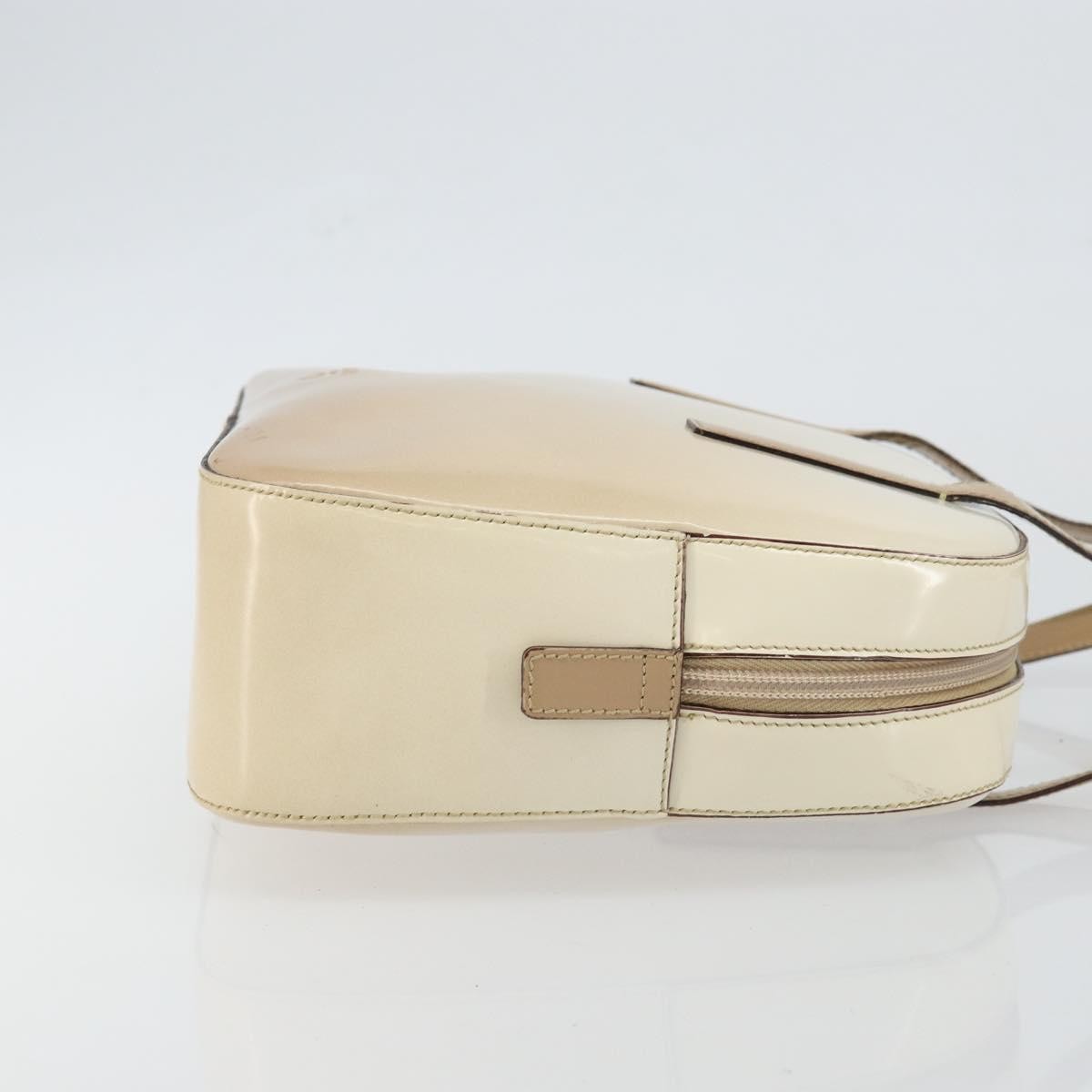 Prada Re-Edition 1995 Patent Leather Beige Patent_Leather Handbag (Pre-Owned)