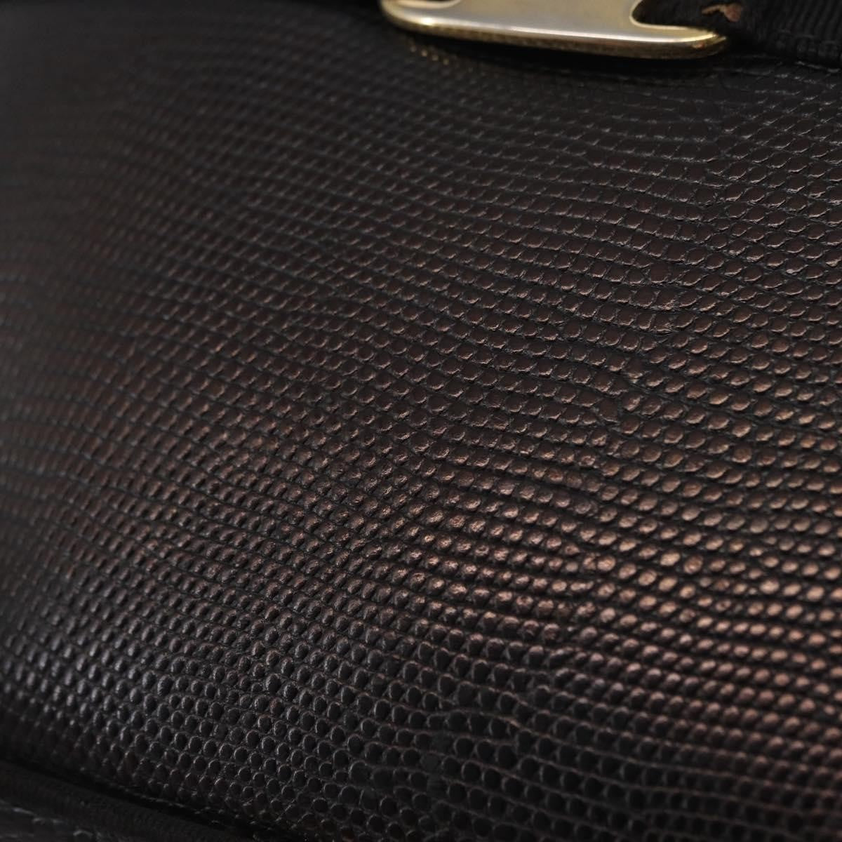 Salvatore Ferragamo Vala Leather Black Leather Shoulder Bag Bag (Pre-Owned)