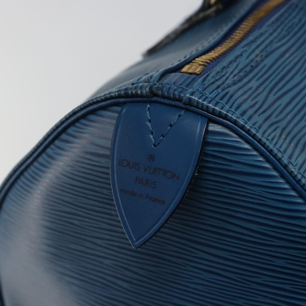 Louis Vuitton Speedy Epi Leather Blue Leather Handbag (Pre-Owned)