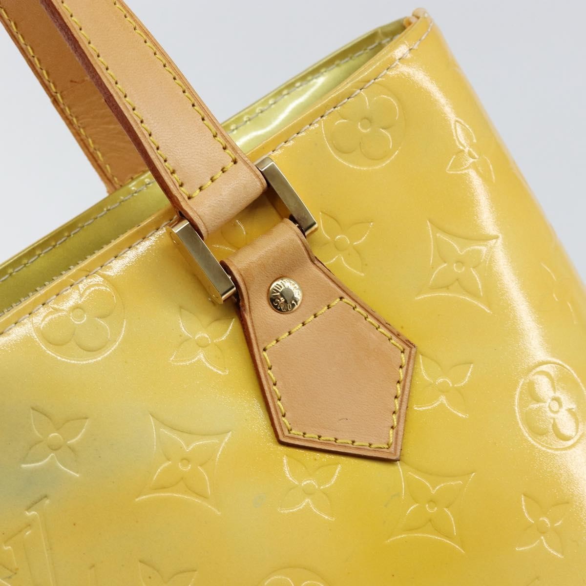 Louis Vuitton Houston Monogram Vernis Yellow Patent_Leather Tote Bag Bag (Pre-Owned)