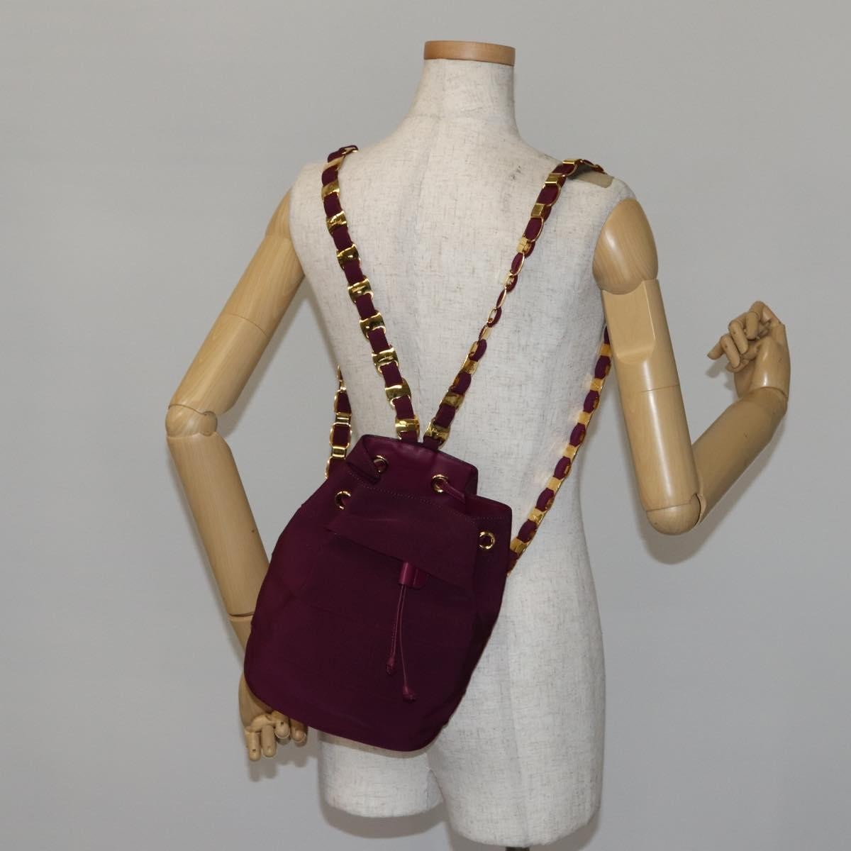 Salvatore Ferragamo Vala Canvas Purple Canvas Backpack Bag (Pre-Owned)