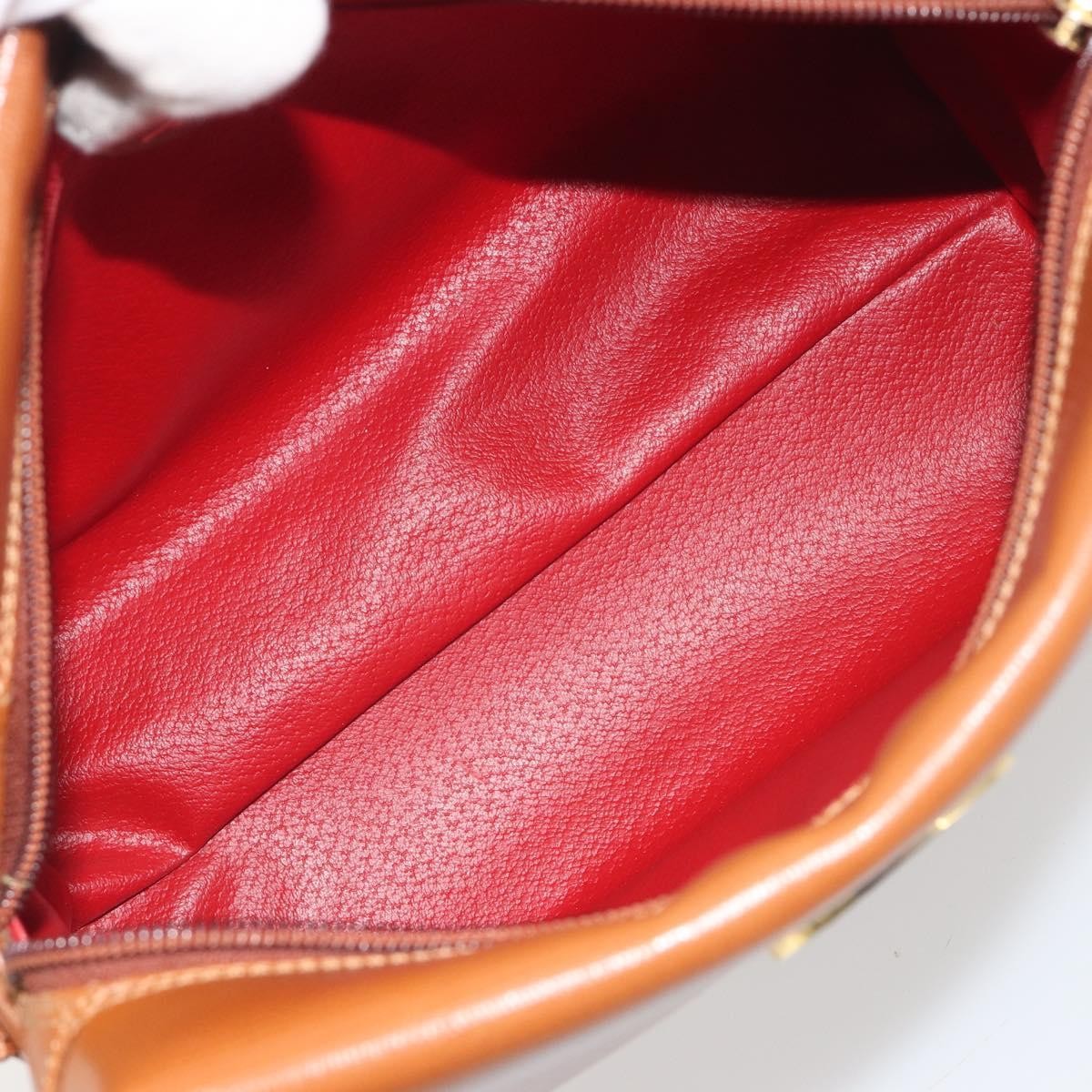 Celine Vintage Circle Logo Leather Brown Leather Shoulder Bag Bag (Pre-Owned)