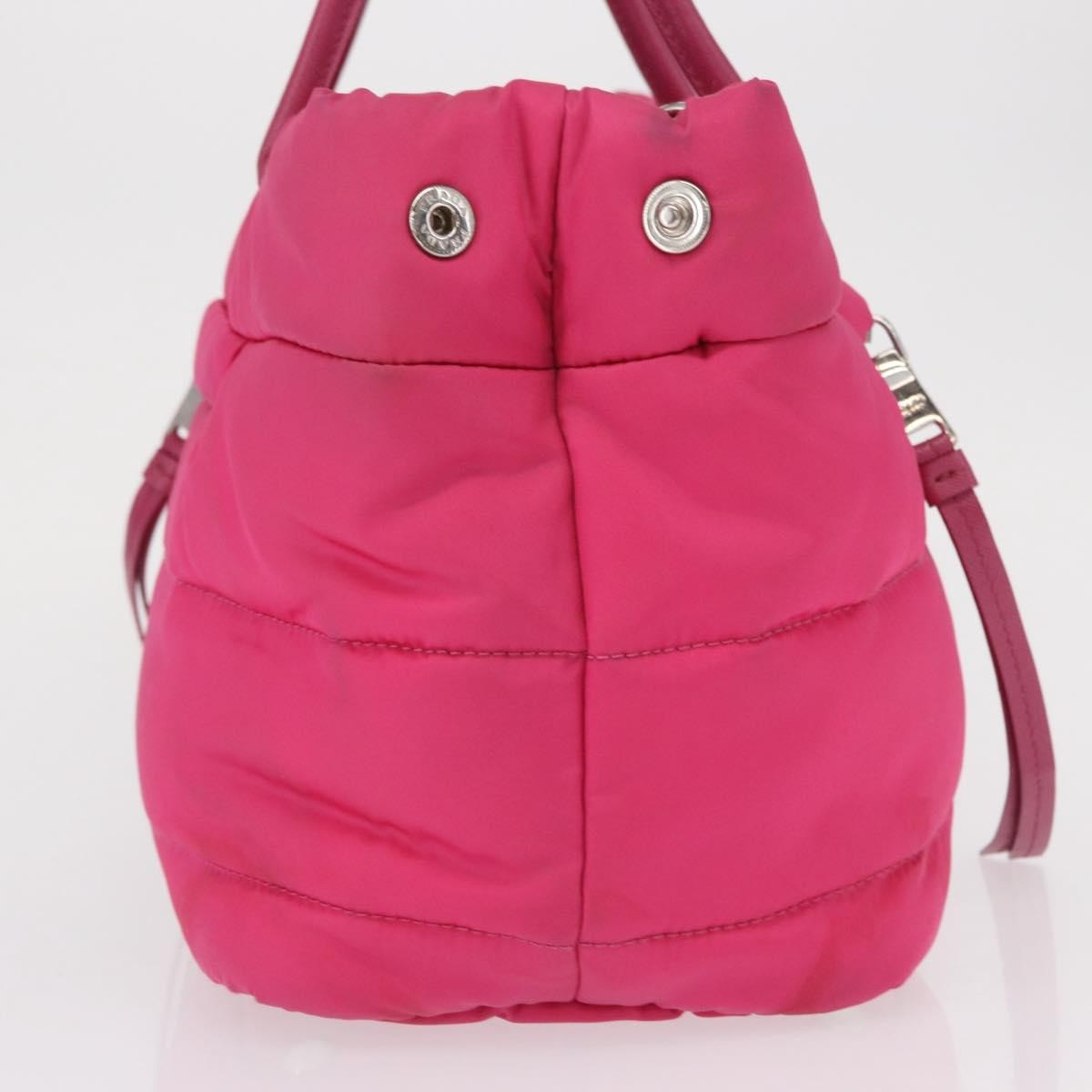 Prada Bomber Tessuto Pink Nylon Tote Bag Bag (Pre-Owned)