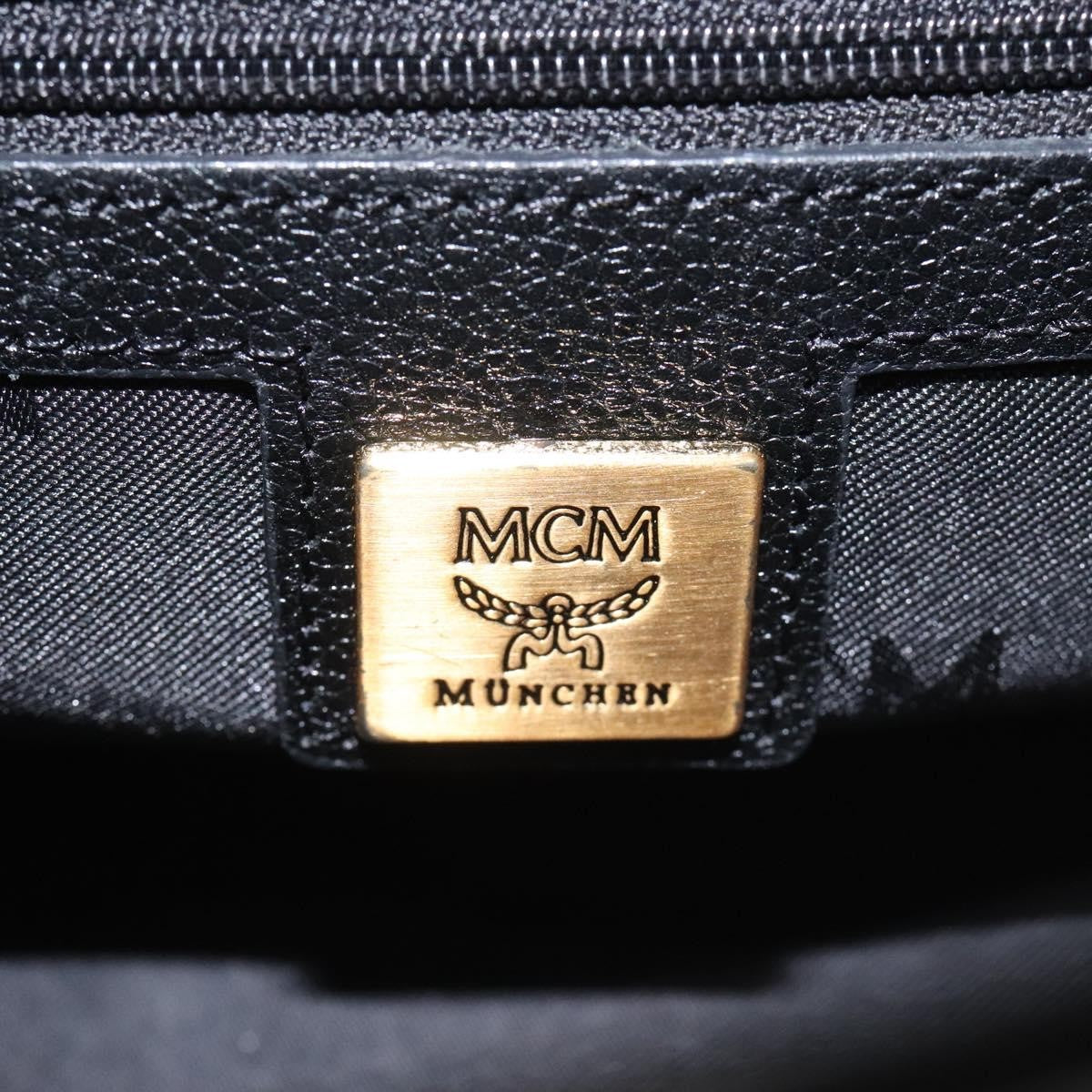 MCM Vintage Leather Black Leather Handbag (Pre-Owned)