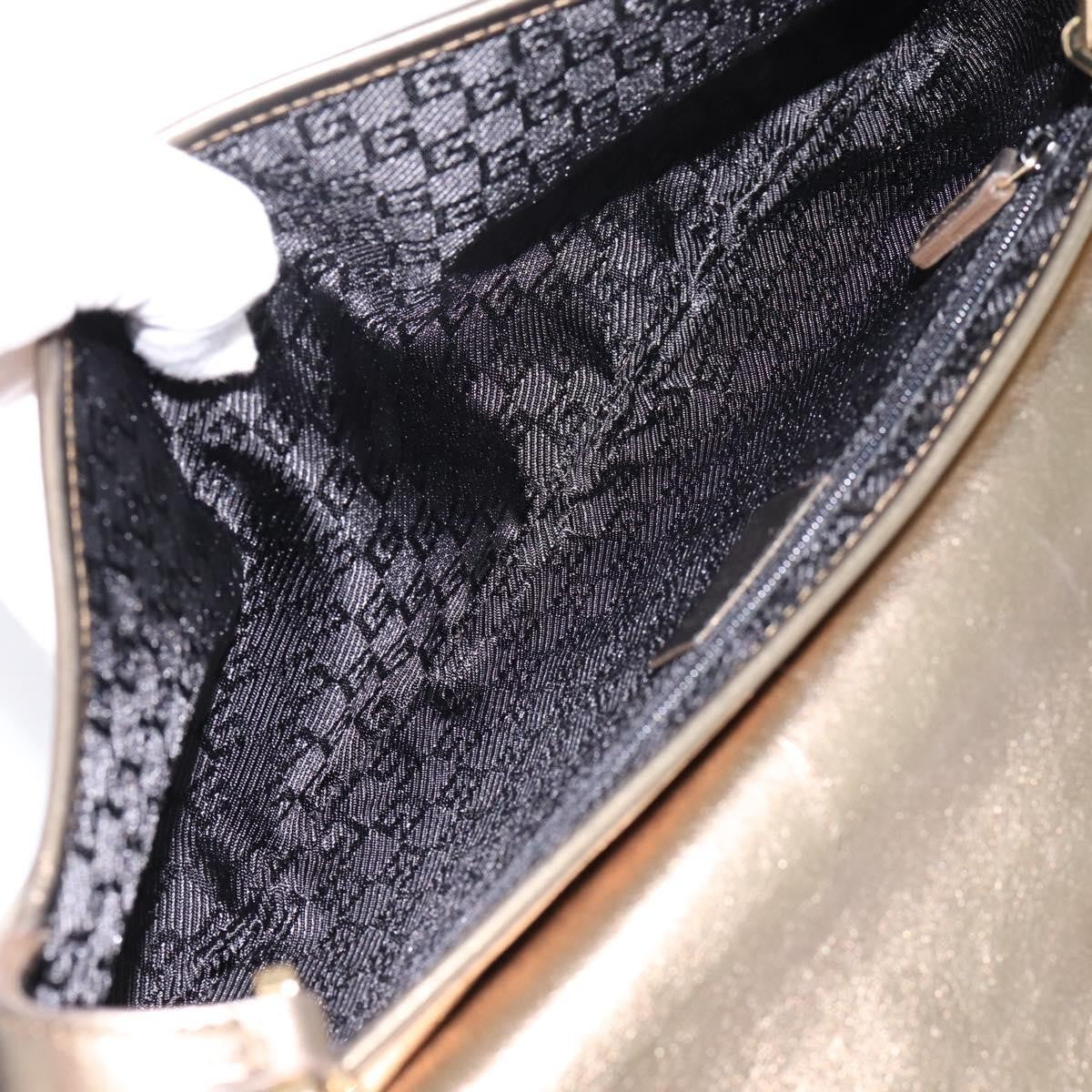 Gucci Tiger Charm Leather Gold Leather Shoulder Bag Bag (Pre-Owned)