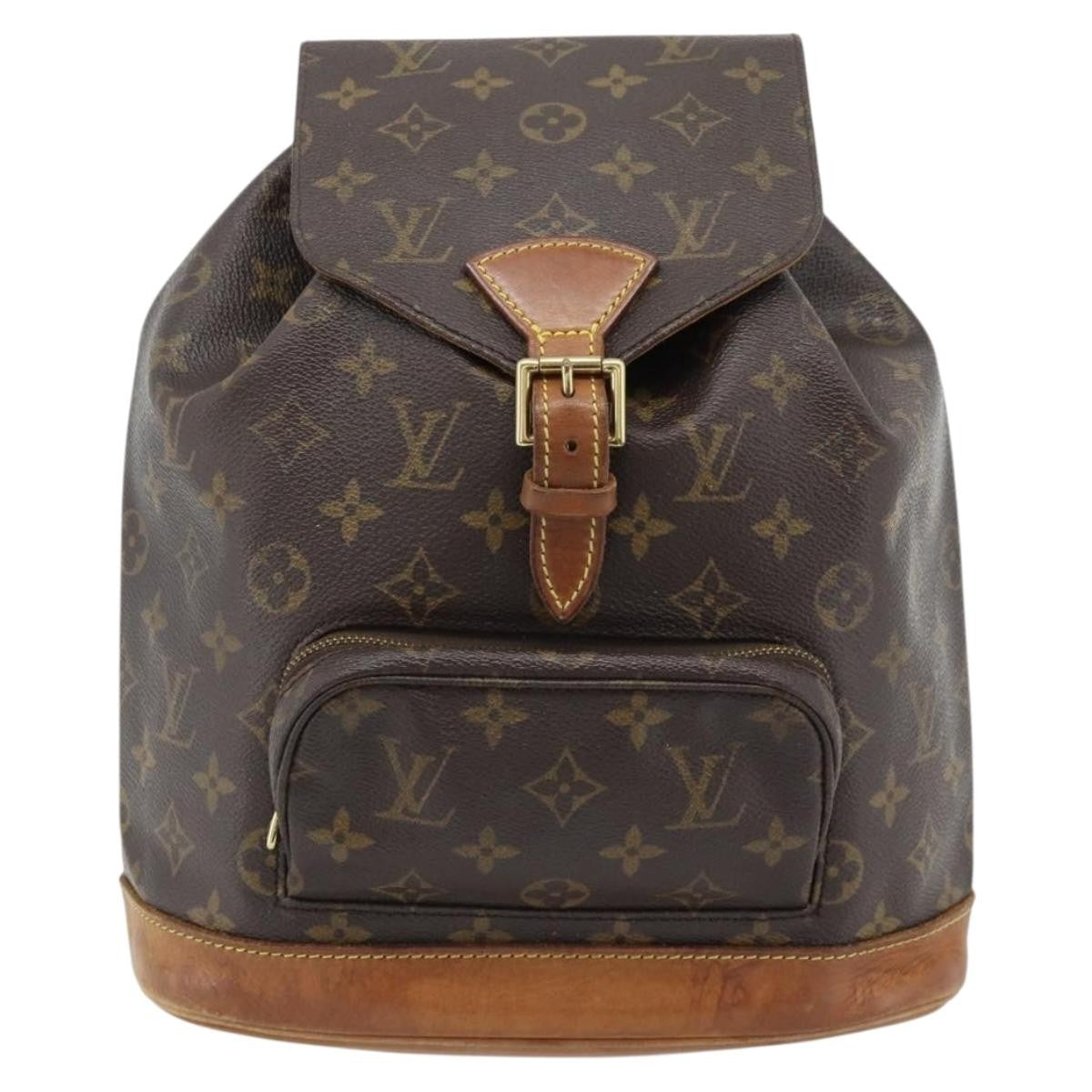 Louis Vuitton Vintage Montsouris Monogram Canvas Brown Canvas Backpack Bag (Pre-Owned)
