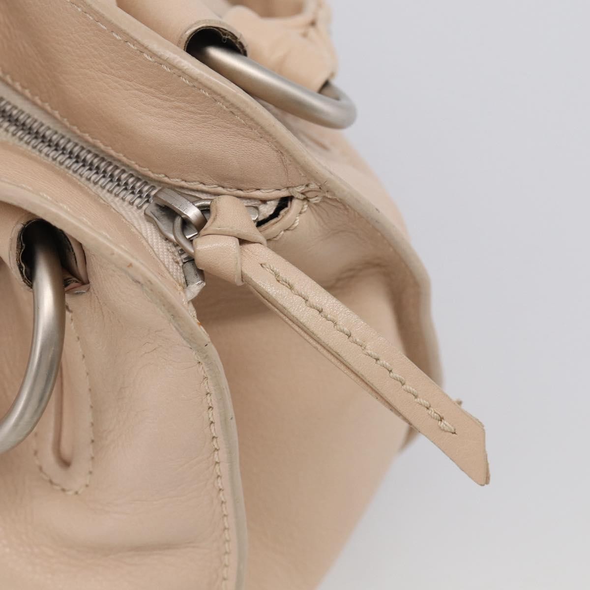 Celine Bittersweet Leather Beige Leather Handbag (Pre-Owned)