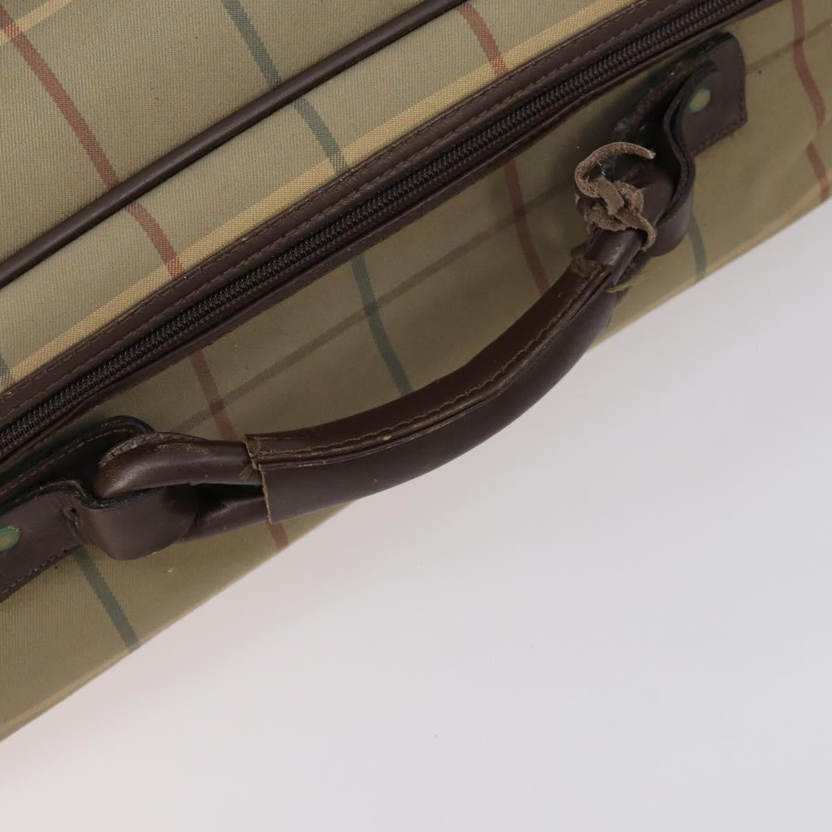 Burberry Nova Check Boston Canvas Beige Canvas Travel Bag Bag (Pre-Owned)