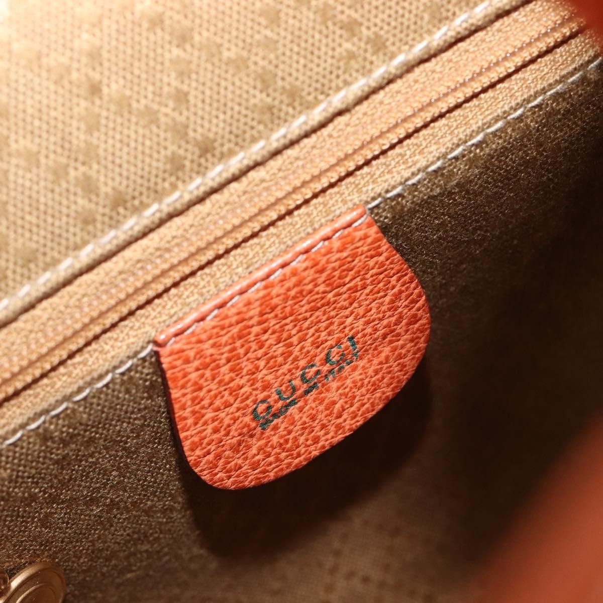 Gucci Vintage Bamboo Suede Orange Suede Backpack Bag (Pre-Owned)