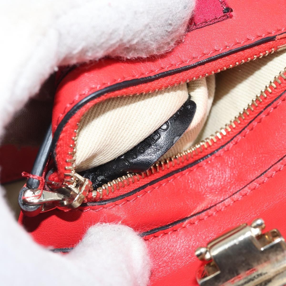 Valentino Garavani Rockstud Tote Soft Leather Red Leather Tote Bag Bag (Pre-Owned)