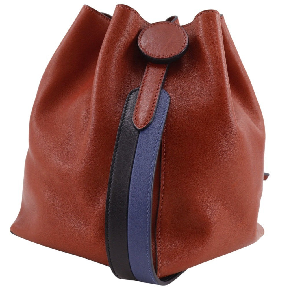 Hermes Licol Evercolor Red Leather Handbag (Pre-Owned)