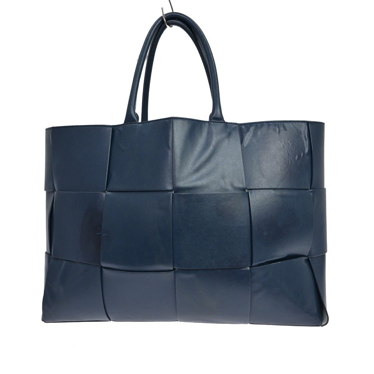 Bottega Veneta Arco Tote Maxi Intrecciato Leather Navy Leather Tote Bag Bag (Pre-Owned)