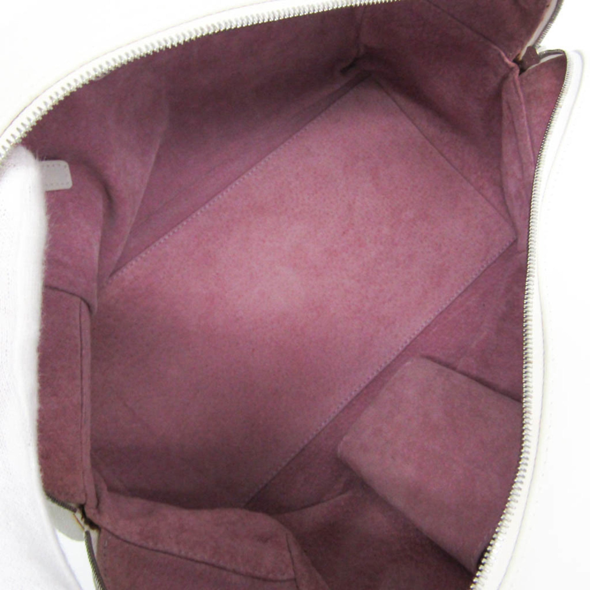 Bvlgari Vintage Leather White Leather Handbag (Pre-Owned)