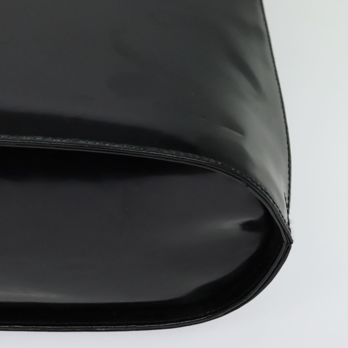 Salvatore Ferragamo Gancini Patent Leather Black Patent_Leather Shoulder Bag Bag (Pre-Owned)