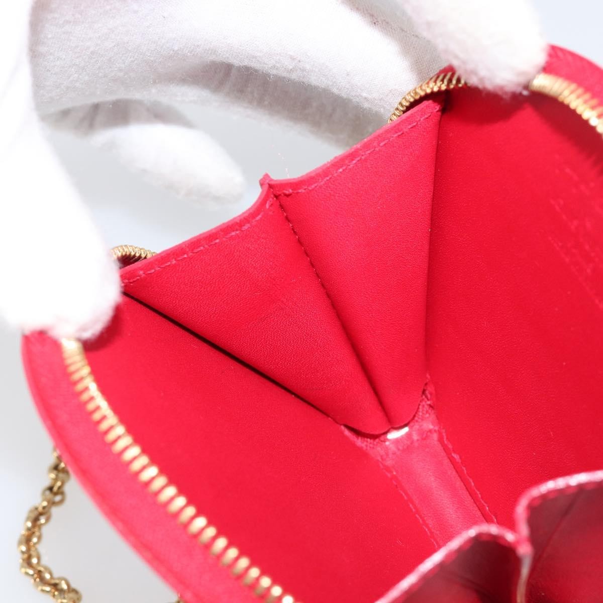 Louis Vuitton Boite Chapeau Coin Purse Patent Leather Red Patent_Leather Wallets Accessory (Pre-Owned)