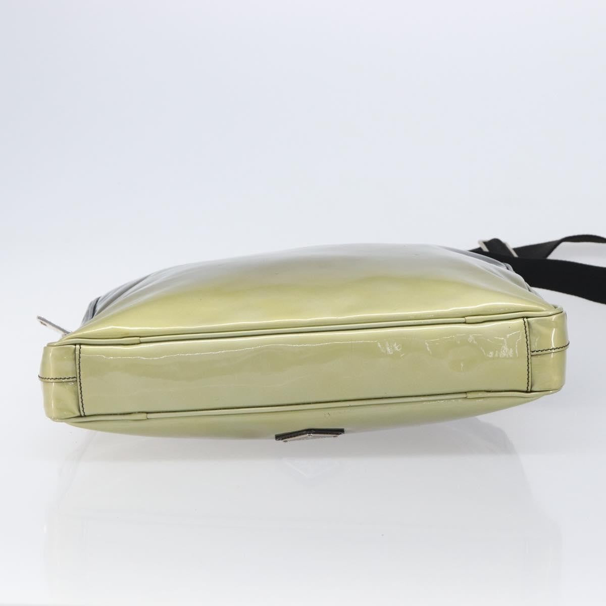 Prada Shoulder Bag Patent Leather Green Patent_Leather Shoulder Bag Bag (Pre-Owned)