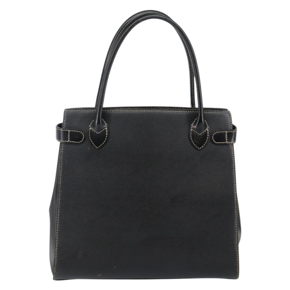 Burberry Vintage Leather Black Leather Handbag (Pre-Owned)