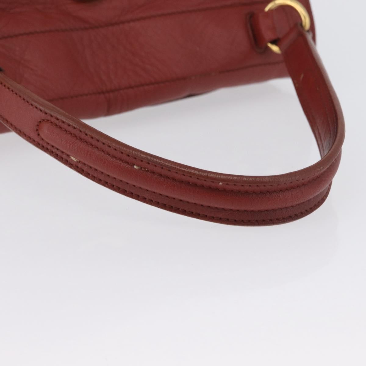 Saint Laurent Muse Two Leather Red Leather Handbag (Pre-Owned)