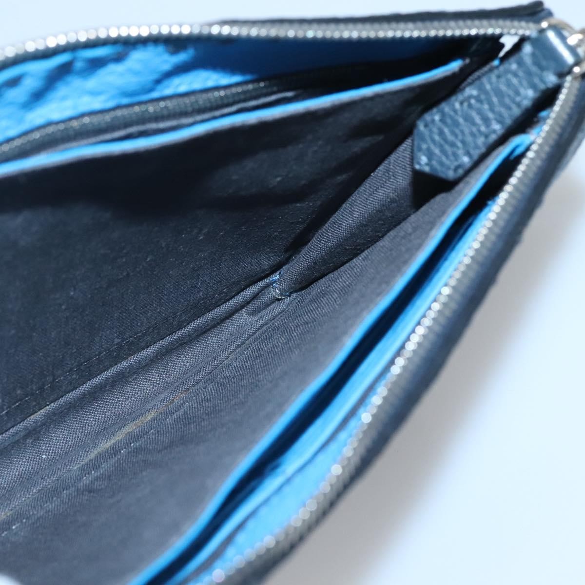 Fendi Selleria Zip Leather Black Leather Clutche & Pouche Bag (Pre-Owned)